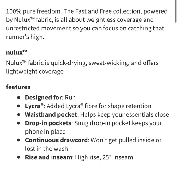 Lululemon Fast and Free High Rise Tight 25"
Floral Flux Multi size 10 - Picture 8 of 9